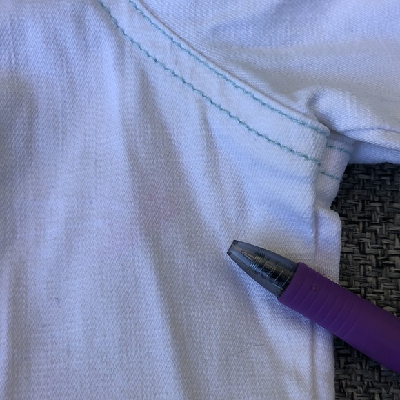 Louie white jean jacket with wide sleeves - Picture 7 of 7